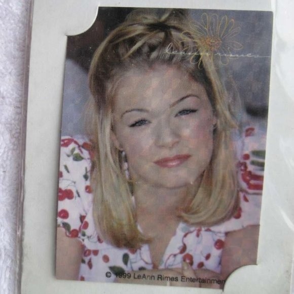 2 LeAnn Rimes Photo Laser Stickers Half Set Very Nice Country Music Star 1999 - Picture 3 of 7